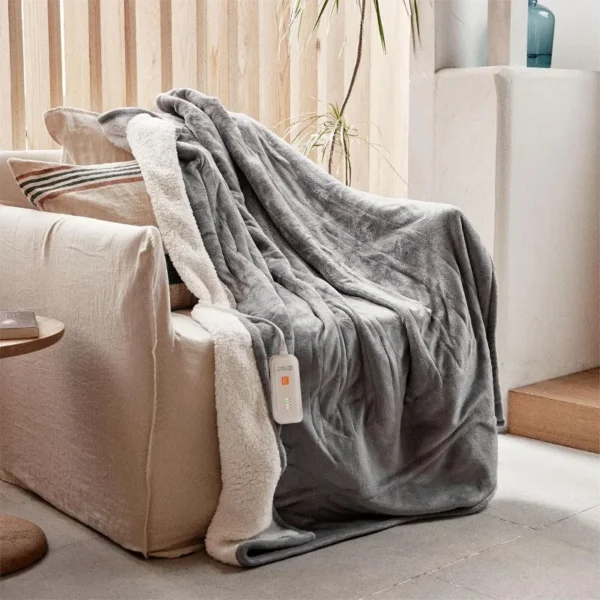 Soft Plush Full-Size Electric Blanket with Adjustable Heat Settings