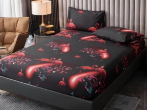 3-Piece Elastic Bed Cover with Pillowcases