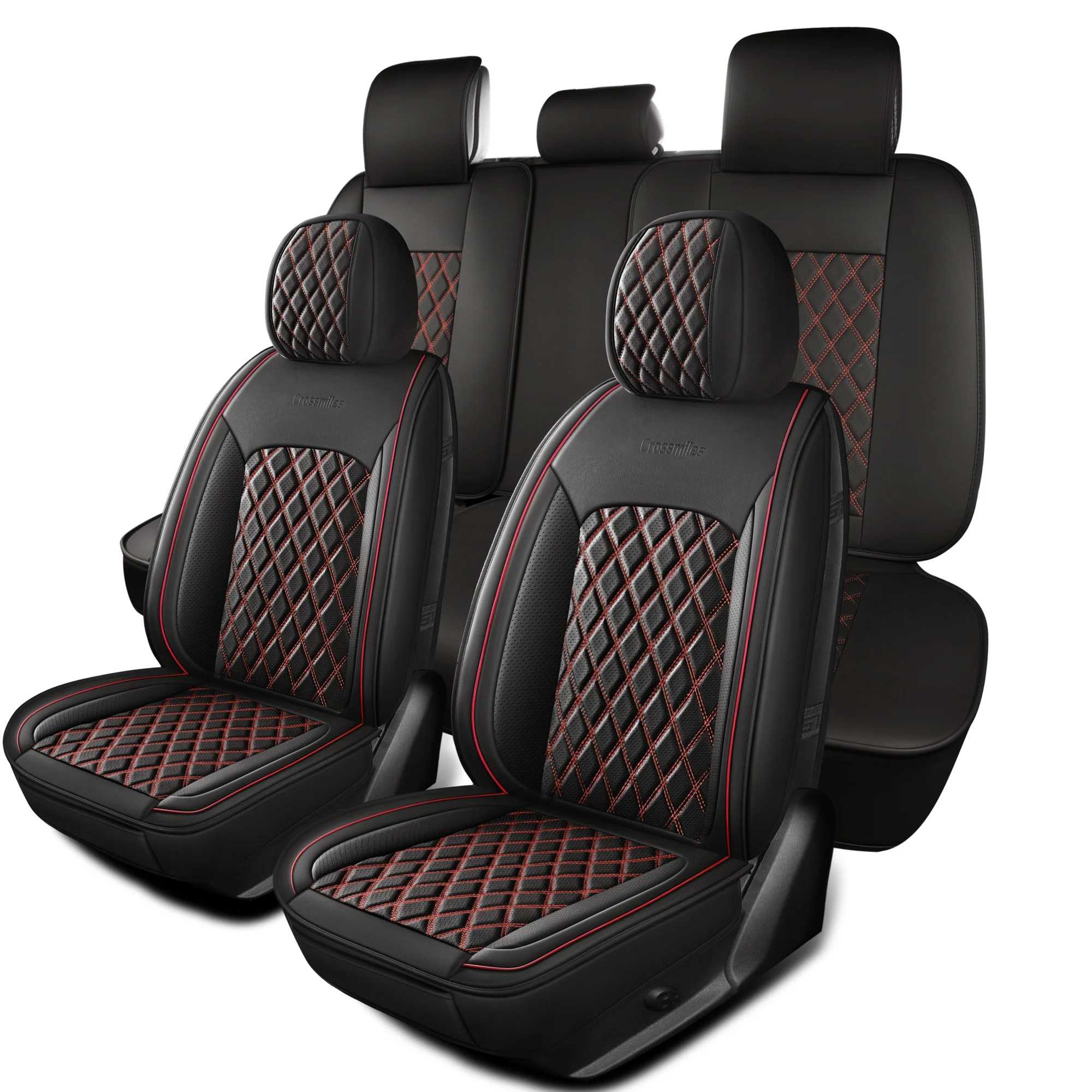 Premium Waterproof Leather Car Seat Covers Full Set - Image 5