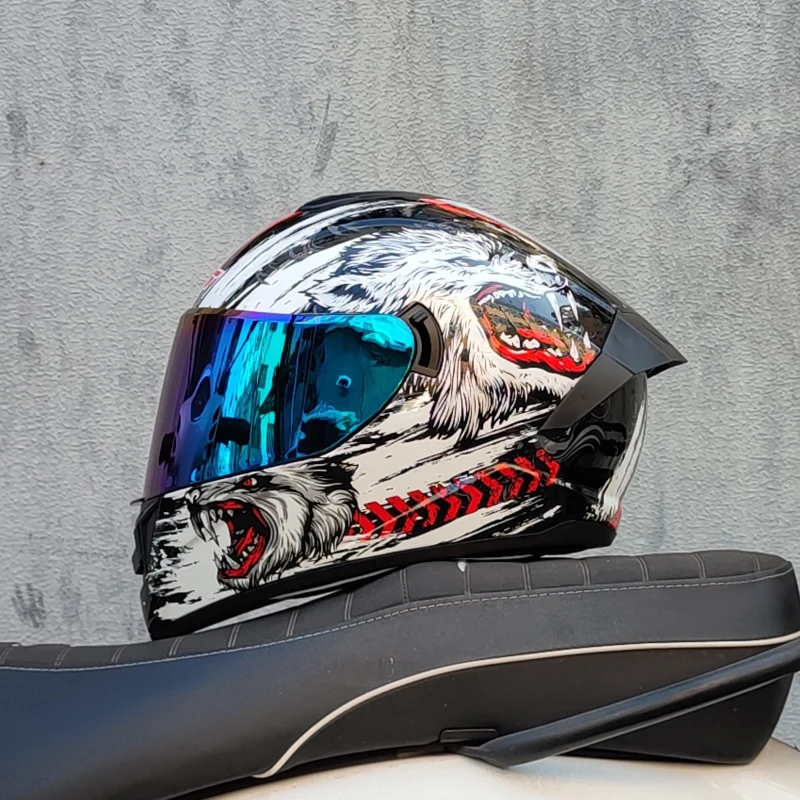 Elite Full Face Racing Motorcycle Helmet - Image 7