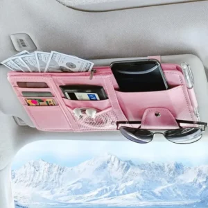 Premium Car Visor Organizer & Sunglasses Holder