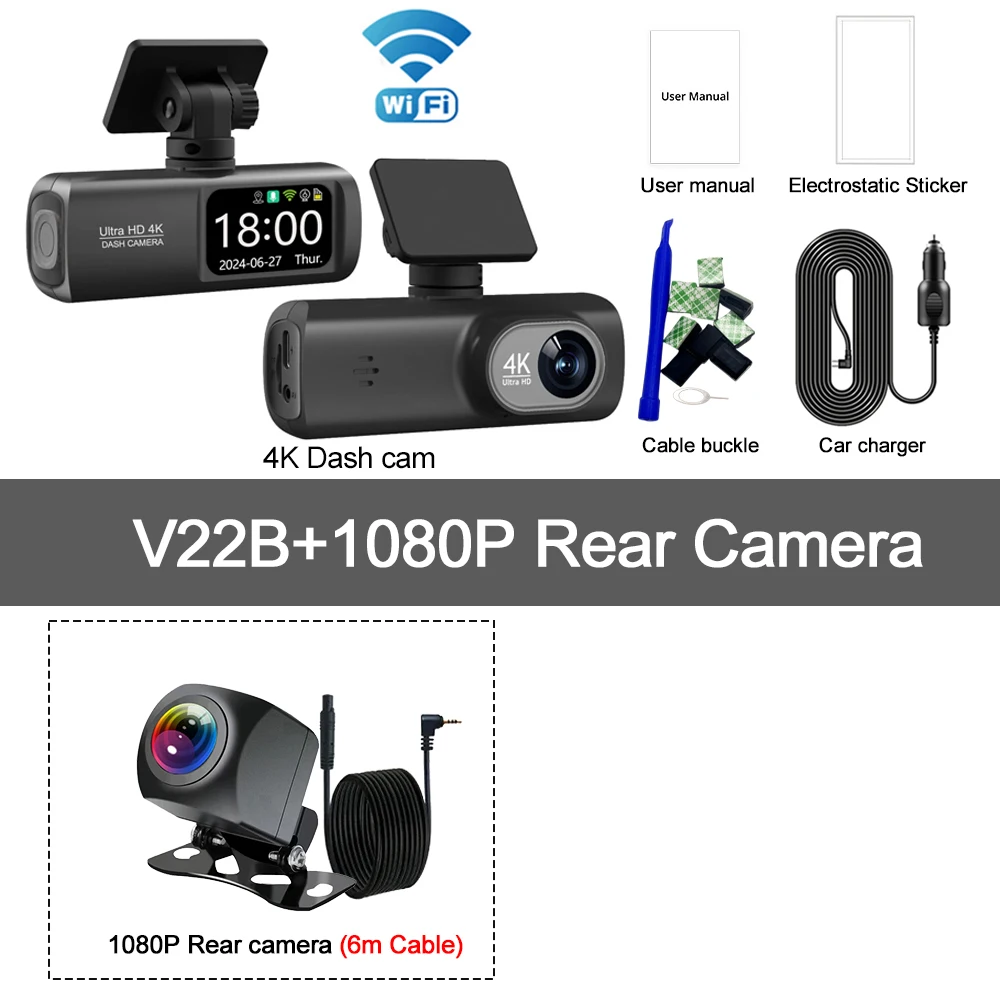 UHD 4K WiFi Dash Cam Dual Lens - Image 2