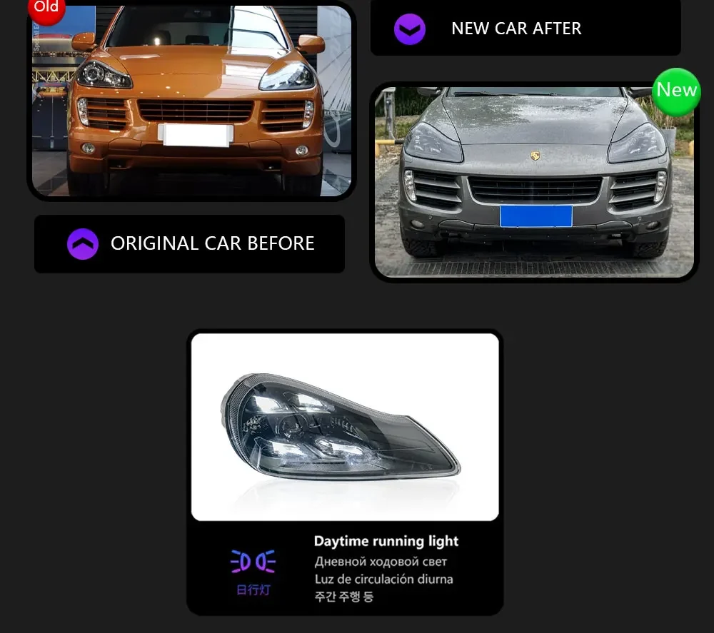 Porsche Cayenne 957 LED Headlights