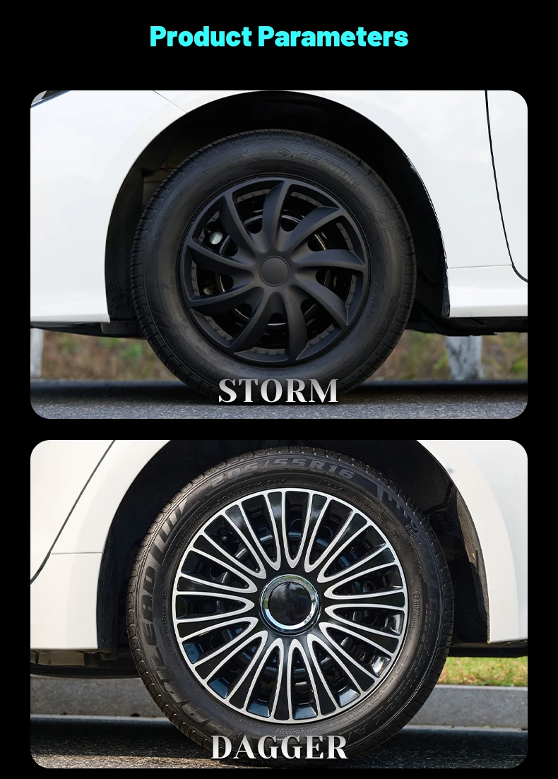 4PCS 16-Inch Universal Hubcaps for Steel Wheels - Image 8