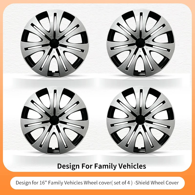 4PCS 16-Inch Universal Hubcaps for Steel Wheels - Image 2