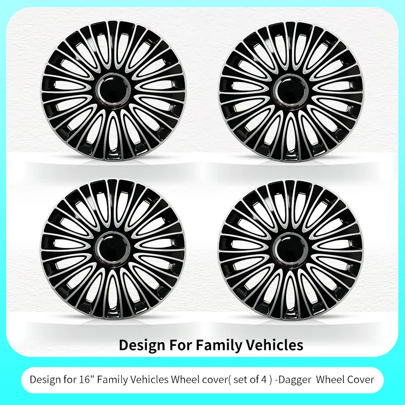 4PCS 16-Inch Universal Hubcaps for Steel Wheels - Image 4