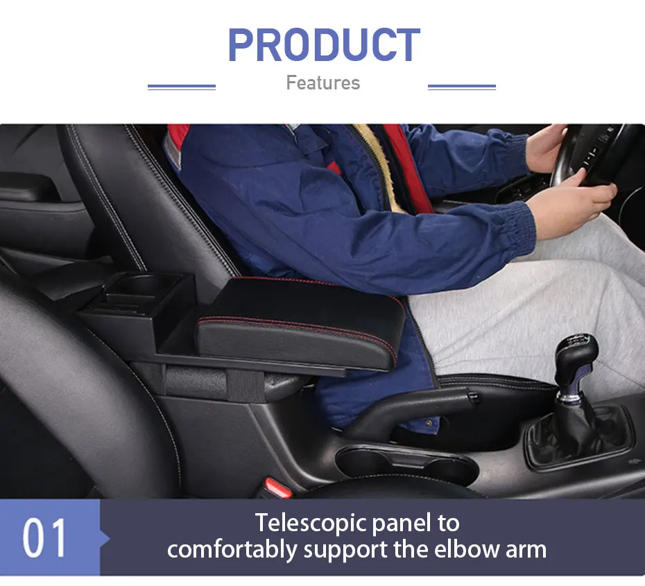 Universal Car Armrest Box Pad with Dual USB Ports - Image 5
