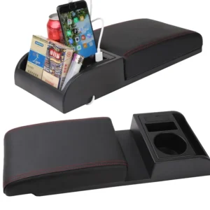 Universal Car Armrest Box Pad with Dual USB Ports