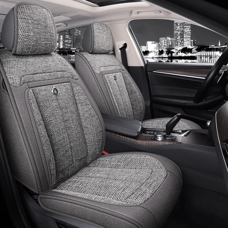 Universal Linen Car Seat Covers for Sedans & SUVs - Image 4