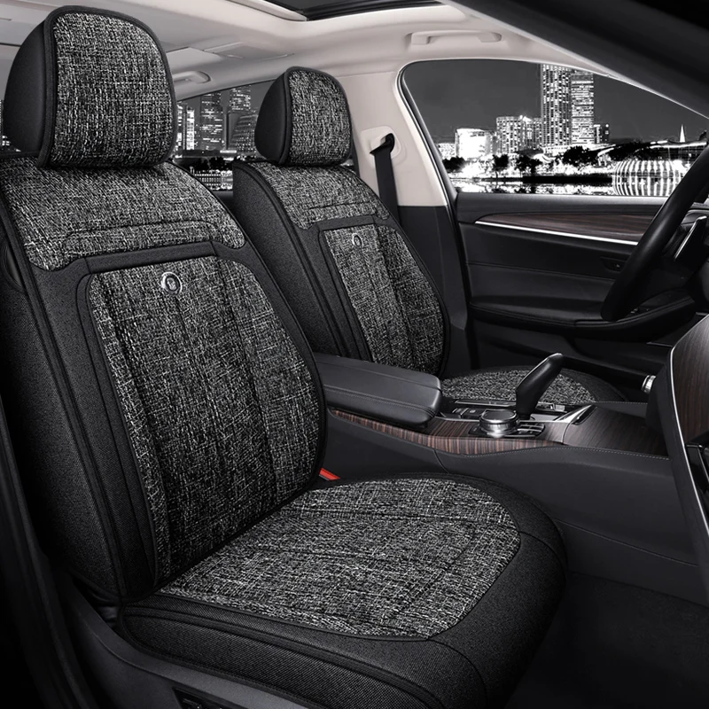 Universal Linen Car Seat Covers for Sedans & SUVs - Image 3