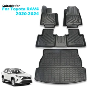 Premium All-Weather TPE Car Floor Mats & Cargo Trunk Liner