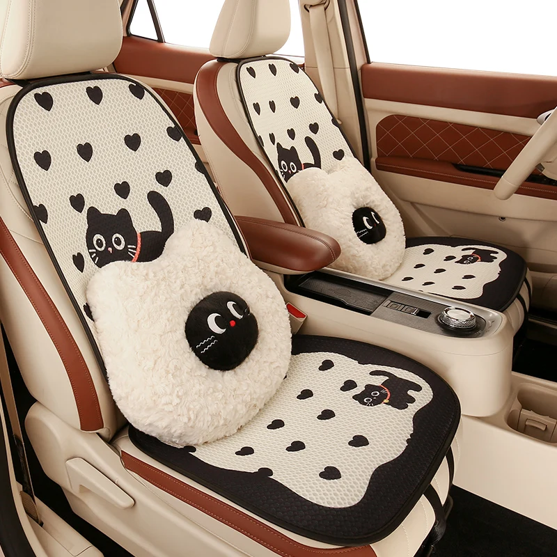 Cute Kitten Mesh Car Seat Cushion