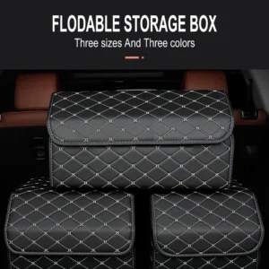 Premium Leather Car Trunk Organizer