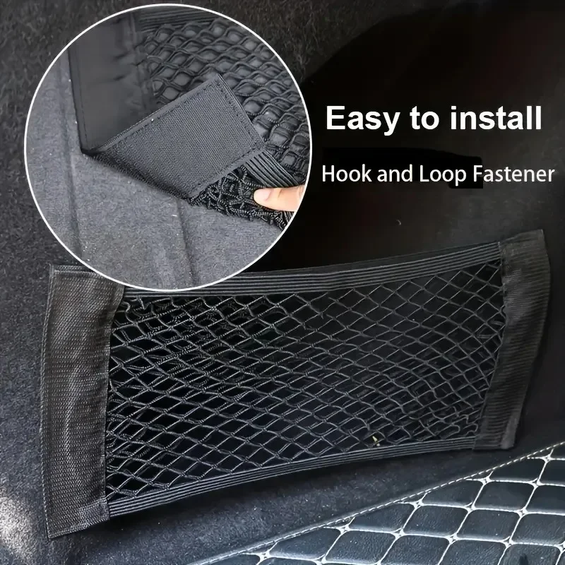 Universal Car Trunk Storage Net with Fire Extinguisher Holder - Image 5