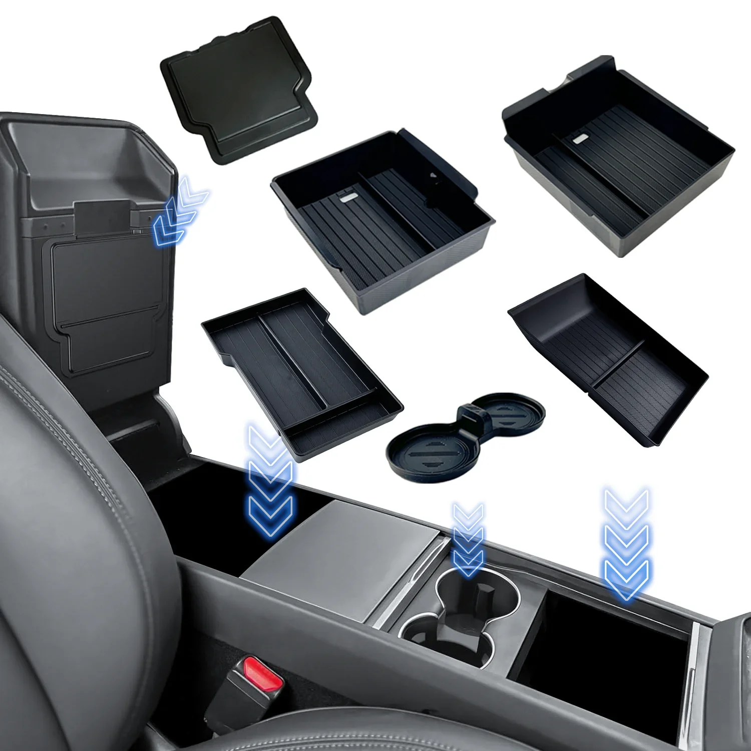 Center Console Organizer Kit for Tesla Model Y 2025 - Image 2